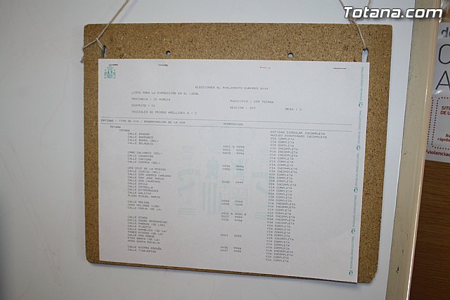 Elecciones europeas en Totana - 25 de mayo 2014 - 18