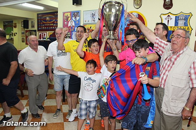 Celebracin en Totana de la quinta Champions y segundo triplete del Bara - 5
