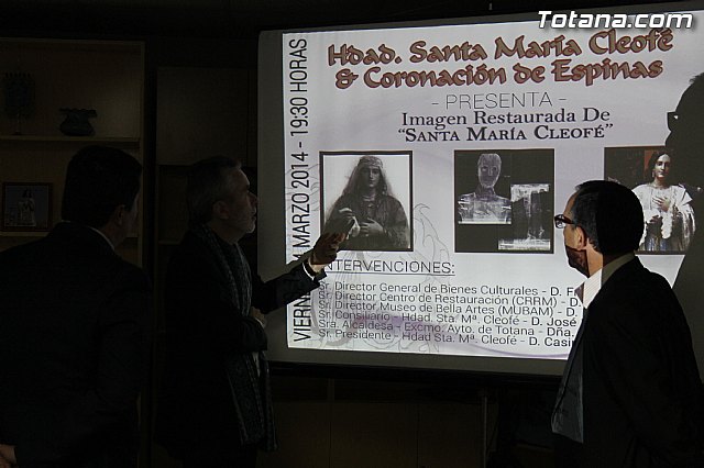 Cultura restaura la imagen de Santa Mara Cleof de Totana - 8
