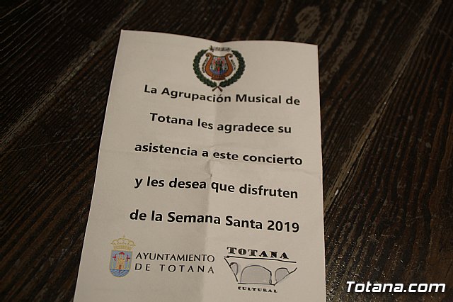 Concierto de Marchas Pasionarias. Agrupacin Musical de Totana - Semana Santa 2019 - 90