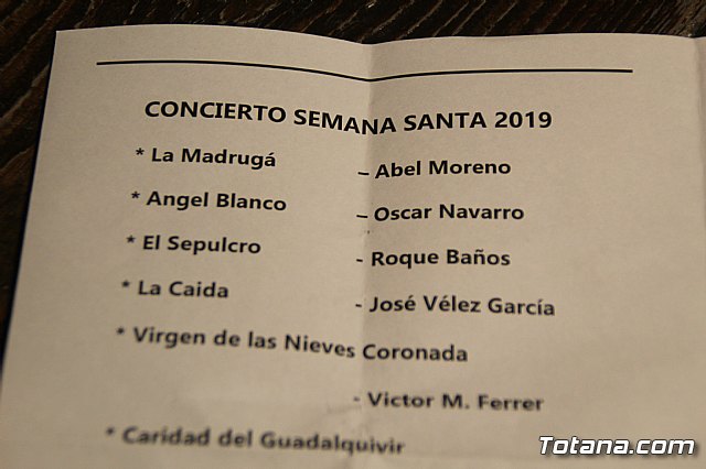 Concierto de Marchas Pasionarias. Agrupacin Musical de Totana - Semana Santa 2019 - 92