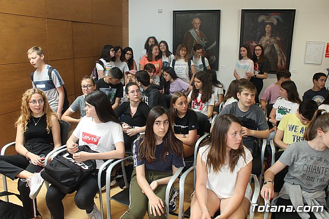 Recepcin institucional alumnos franceses IES Prado Mayor. 2019 - 1