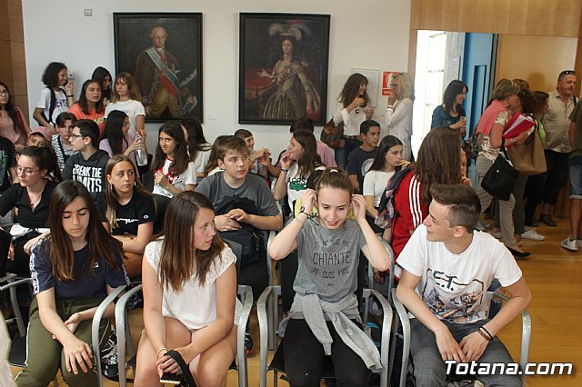 Recepcin institucional alumnos franceses IES Prado Mayor. 2019 - 2