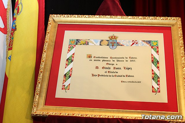 El historiador y escritor Gins Rosa recibe el Ttulo de Hijo Predilecto de la Ciudad de Totana - 12