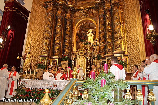 El obispo de la dicesis de Cartagena preside la misa en la festividad de la Patrona de Totana, Santa Eulalia de Mrida - 2016 - 46