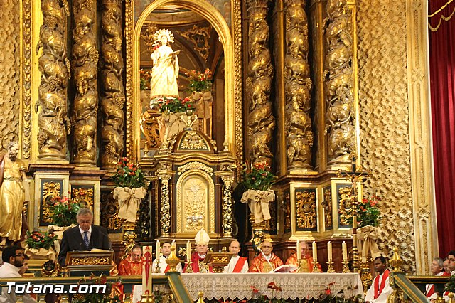 El obispo de la dicesis de Cartagena preside la misa en la festividad de la Patrona de Totana, Santa Eulalia de Mrida - 2016 - 82
