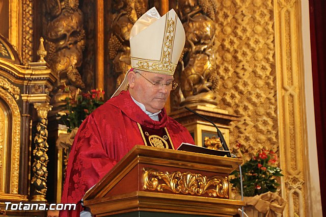 El obispo de la dicesis de Cartagena preside la misa en la festividad de la Patrona de Totana, Santa Eulalia de Mrida - 2016 - 87