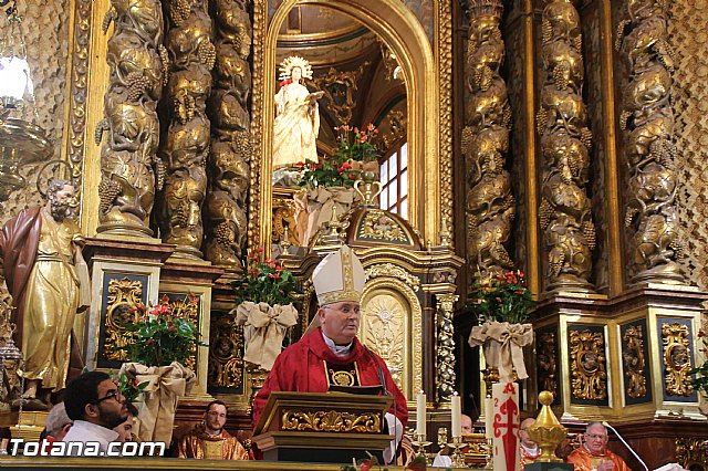 El obispo de la dicesis de Cartagena preside la misa en la festividad de la Patrona de Totana, Santa Eulalia de Mrida - 2016 - 90