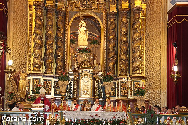 El obispo de la dicesis de Cartagena preside la misa en la festividad de la Patrona de Totana, Santa Eulalia de Mrida - 2016 - 92