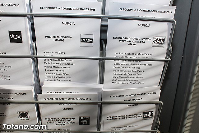 Jornada electoral - Elecciones generales 20 diciembre 2015 - 5