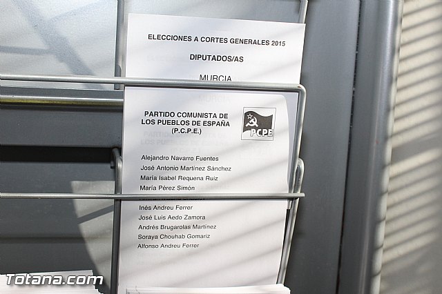 Jornada electoral - Elecciones generales 20 diciembre 2015 - 6