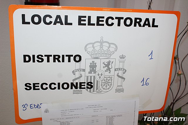 Jornada electoral. Elecciones municipales, a la Asamblea Regional y al Parlamento Europeo - 26M 2019 - 305