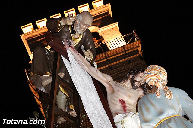 Procesin del Santo Entierro (Recogida) - Viernes Santo noche - Semana Santa Totana 2015 - 316