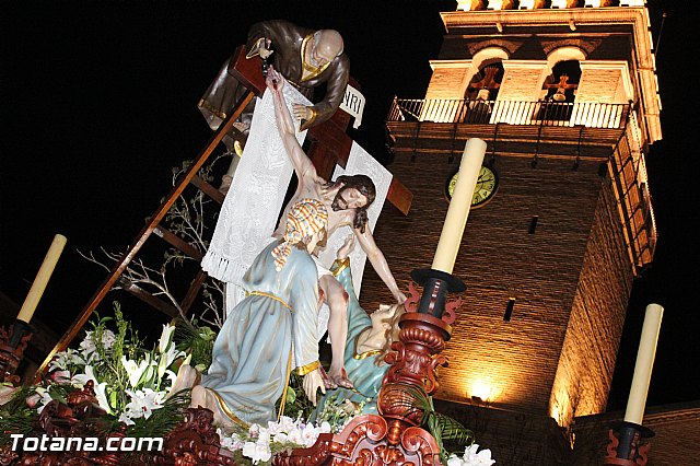 Procesin del Santo Entierro (Recogida) - Viernes Santo noche - Semana Santa Totana 2015 - 318