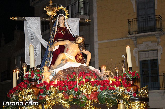 Procesin del Santo Entierro (Recogida) - Viernes Santo noche - Semana Santa Totana 2015 - 337