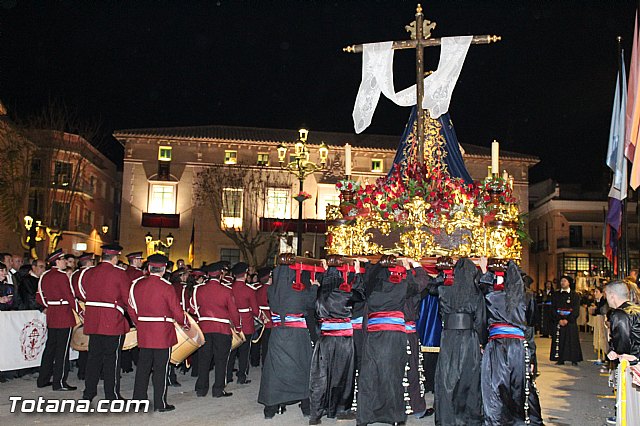 Procesin del Santo Entierro (Recogida) - Viernes Santo noche - Semana Santa Totana 2015 - 348