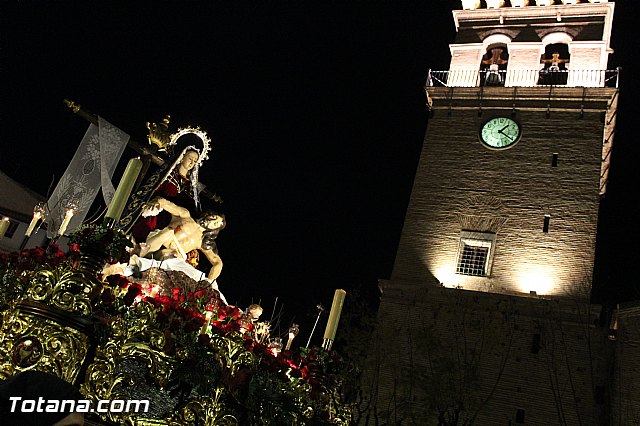 Procesin del Santo Entierro (Recogida) - Viernes Santo noche - Semana Santa Totana 2015 - 351