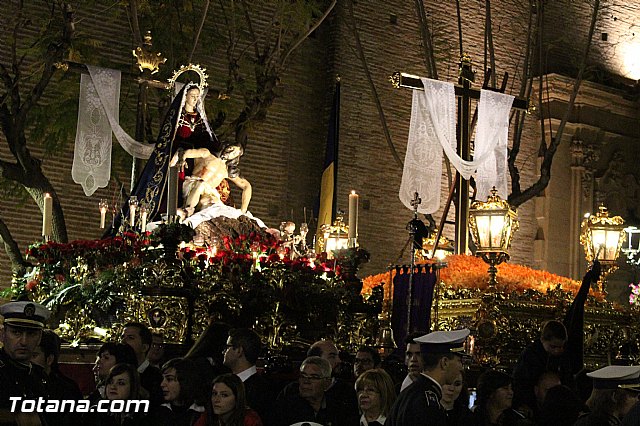 Procesin del Santo Entierro (Recogida) - Viernes Santo noche - Semana Santa Totana 2015 - 494