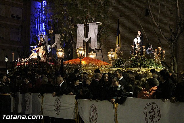 Procesin del Santo Entierro (Recogida) - Viernes Santo noche - Semana Santa Totana 2015 - 564