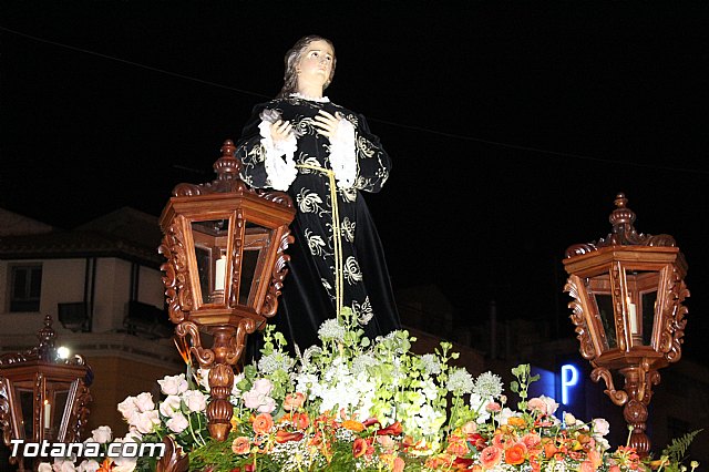 Procesin del Santo Entierro (Recogida) - Viernes Santo noche - Semana Santa Totana 2015 - 584