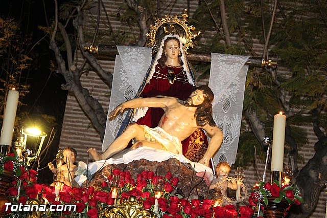 Procesin del Santo Entierro (Recogida) - Viernes Santo noche - Semana Santa Totana 2015 - 616