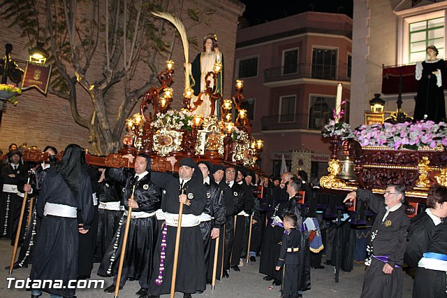 Procesin del Santo Entierro (Recogida) - Viernes Santo noche - Semana Santa Totana 2015 - 706
