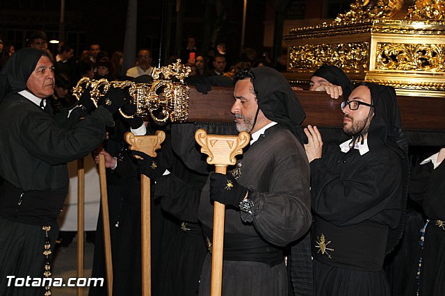 Procesin del Santo Entierro (Recogida) - Viernes Santo noche - Semana Santa Totana 2015 - 730