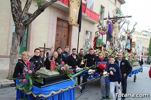 Traslados de los tronos a sus sedes tras la suspensin de la procesin del Santo Entierro 2019 - 8