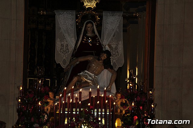 Traslados de los tronos a sus sedes tras la suspensin de la procesin del Santo Entierro 2019 - 94